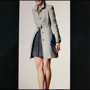 Banana Republic Grey Wool Peacoat with Bow Belt